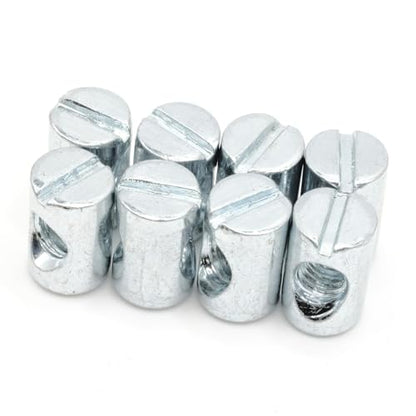 ReplacementScrews M6 x 16mm Cross Dowel Barrel Nuts with Centered Hole