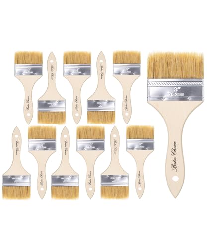 Bates- Chip Paint Brushes, 3 Inch, 12 Pack, Chip Brush, Brushes for Painting, Paint Brushes, Stain Brushes for Wood, Natural Bristle Paint Brush, 3 Inch Paint Brush, Chip Paint Brushes for Paint - size: 3 Inch, 12 Pack