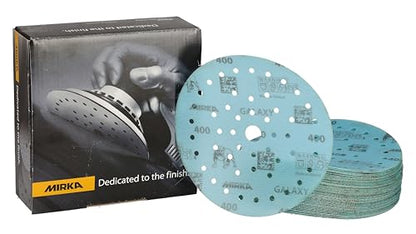 Mirka Galaxy Multifit 6 Inch Ceramic Discs, 400 Grit, Hook & Loop, 50 Pack - size: Grit 400