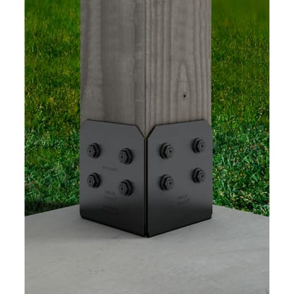 Simpson Strong-Tie APVB1010 Outdoor Accents Avant Collection ZMAX, Black Powder-Coated Post Base for 10x10 - size: 1