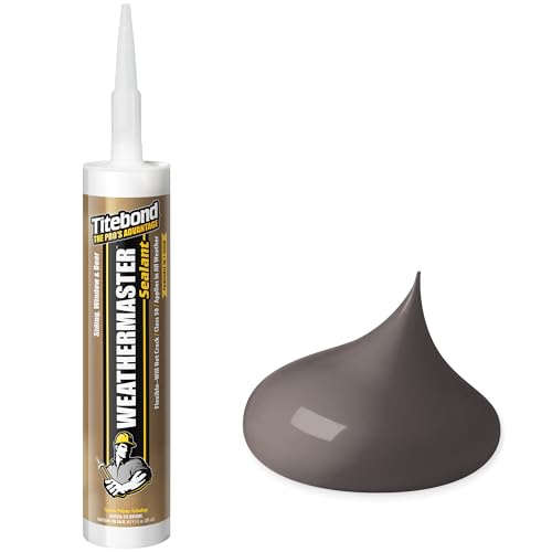 Titebond WeatherMaster Sealant, Bronze – Polymer Exterior Caulk for Windows, Doors, Siding & Trim, Flexible, UV-Resistant, Paintable in 1 Hour, Low VOC – 44071, 9.5 Oz. Cartridge - size: 9.5 Oz., style: 44071, Bronze