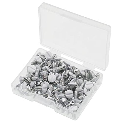 100 pcs Wall Plate Screws 3/8" Long 6-32 Thread for Electrical Cover Panel - size: 3/8 Inch