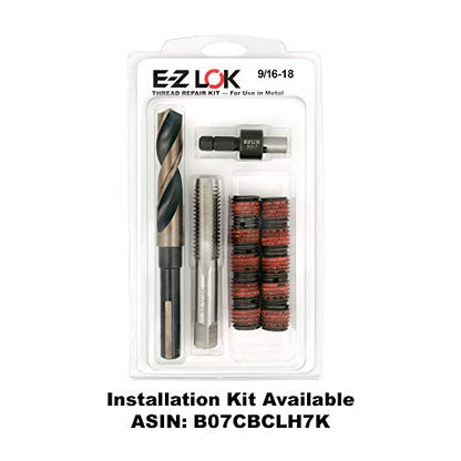 E-Z LOK Thread Insert, 0.5625-18 Internal, 0.75-10 External, 5 ct - style: 9/16-18 Internal Threads, 3/4-10 External Threads, 0.656 Length