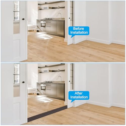 PATIKIL Self Adhesive Floor Transition Strip 10 ft x 2" Black Walnut - color: Black Walnut, size: 10 FT x 2"