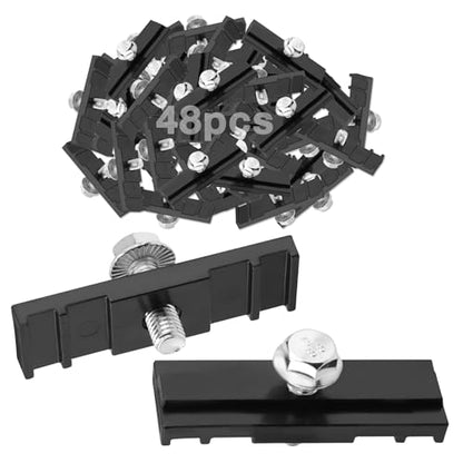 48pcs Fence Clips Chain Link Fence Sign Mounts Fastener Brackets Clamps - style: 48PCS