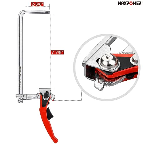 MAXPOWER Ratcheting Table Clamp, 7 7/8" Capacity, 530 LBS, Quick Release - size: 7 ⁷/₈" Ratcheting