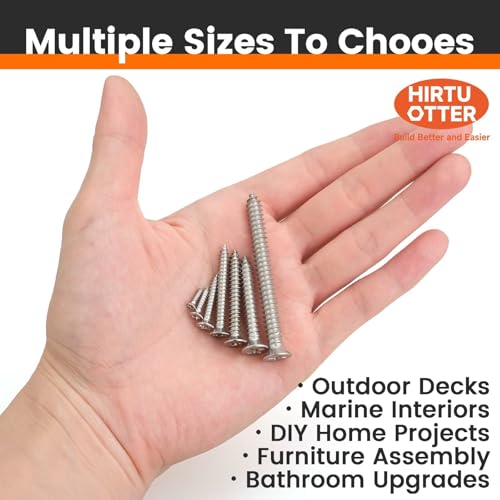 #6 x 1/2" (100 PCS) Stainless Steel Flat Self-Tapping Screws (ST3.5x13mm) - size: #6 x 1/2" (100 PCS)