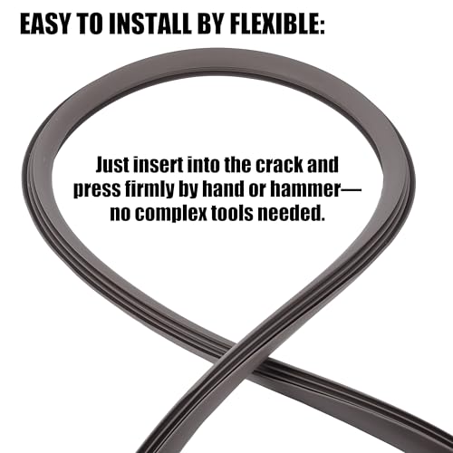 Flexible EPDM Rubber Strip (10 ft Long x 3/4 inch Wide) - Concrete Crack Repair & Replacement, Weather & Aging Resistant Expansion Joint Filler for Driveways, Sidewalks - size: 3/4 Inch, 10 Ft