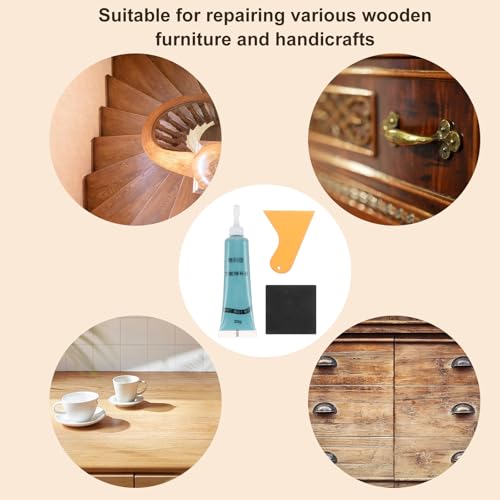 uxcell Wood Repair Kit,4Pcs Touch Up Filler Wood,Blue - color: Blue
