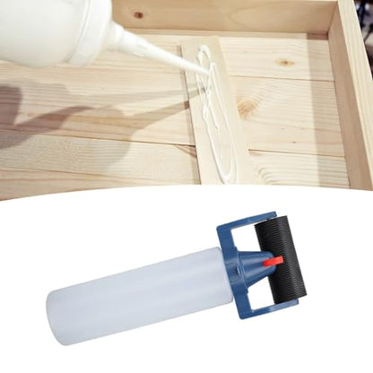 Glue Roller Applicator Bottle Wood Glue Bottle with Roller Dispenser, Easy to Operate Precise Glue Coating Universal Glue Applicator Set for Woodworking, 8.27x3.15in Glue Bottle