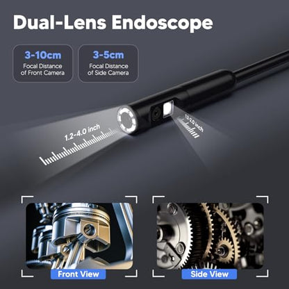 BlueFire 11.5FT Endoscope Borescope, 8+1 LED Semi-Rigid Snake Camera - size: 11.5 FT