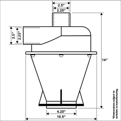 Assembled Quick Click Dust Separator with 5 Gallon Locking Collection Bin - style: w/ 5 Gallon Bin