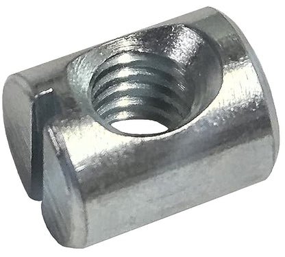 (12) Cross Dowels/Barrel Nuts - 1/4-20 12mm X 10mm Zinc-Plated CNC