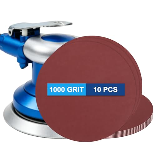 10 Pack 9 Inch PSA Sanding Discs 1000 Grit Aluminum Oxide Red - size: 1000 grit