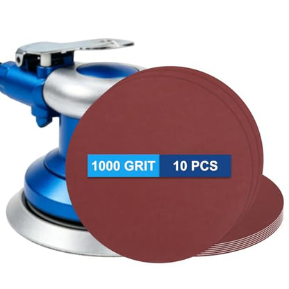 10 Pack 9 Inch PSA Sanding Discs 1000 Grit Aluminum Oxide Red - size: 1000 grit