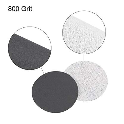 uxcell 2-Inch Hook and Loop Sanding Disc Wet/Dry Silicon Carbide 800 Grit 50 Pcs - size: 800 Grit