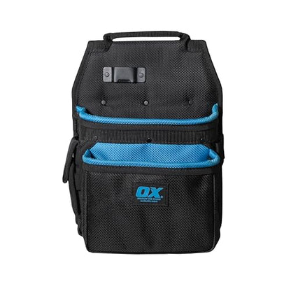 OX Pro Nylon Electrician Tool Belt with Pouches - Electrical Tool Belt with Padded Back Support - Made with Ballistic Nylon and PVC Coated Pouches - Cinturón para Electricista - size: Electrician Tool Belt