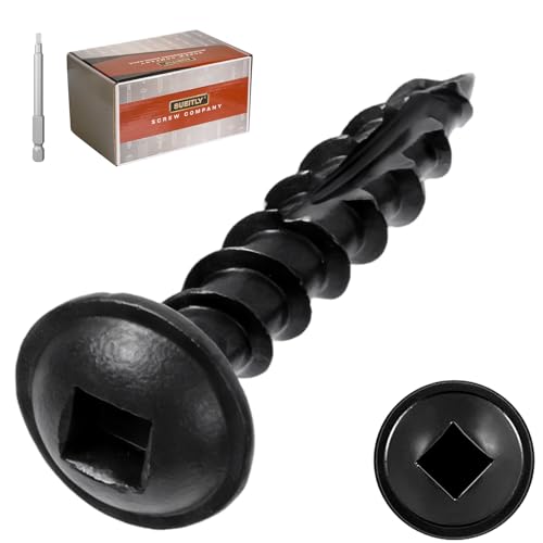 Pocket Hole Screws #8 x 1, 120 PCS Black Square Drive Wood Screws, Self Tapping Screws for Woodworking - size: #8 x 1"