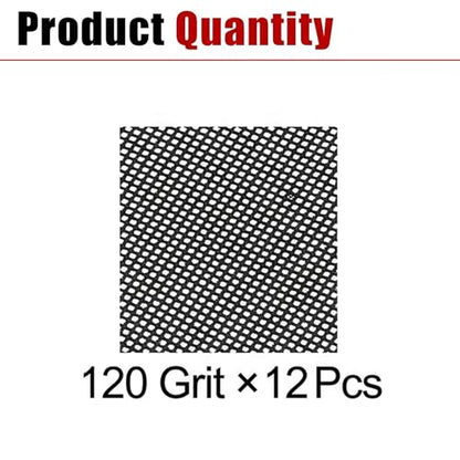 12PCS Dual-Sided Drywall Sanding Screens, 120 Grit, 4-3/16" x 11-1/4" - size: 120Grit-12pcs