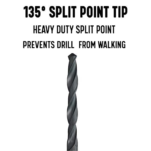Drill America 3/16" x 12" High Speed Steel Aircraft Extension Drill Bit (Pack of 12), DWDA/C Series - size: 3/16" (Pack of 12), style: 12" Length