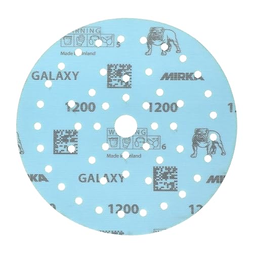 Mirka Galaxy Multifit 6 Inch Ceramic Discs, 1200 Grit, Hook & Loop, 50 Pack - size: Grit 1200