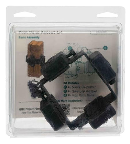 Deck Plus Ironwood Post Band Accent, 4in x 4in, 1 Set, Black