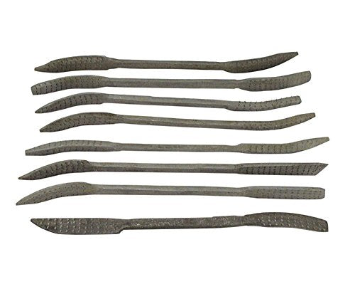 SE Heavy Wood Rasp Riffler File Set - Assorted Files for Rasp Cuts - Wood Shaping Tool - Set of 8 Pcs - 7408WFR - size: SEE DESCRIPTION