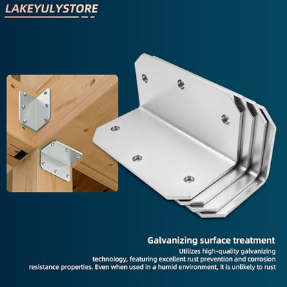 4 Inch L Brackets Corner Braces for Wood Furniture 4 Pack