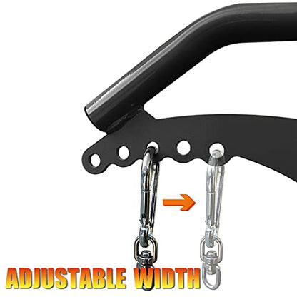 Adjustable Lat Pull down Bar, Cable Machine Attachments for Gym, Home Gym Fitness T-bar Row Pulldown Attachments, Lat Pull Down Machine Wide Grip Neutral Grip Handle - color: SP-B05