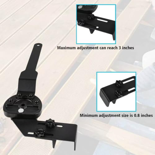 Deck Board Straightening Tool, Heavy Duty Wheeled Deck Straightening Tool, Adjustable Straightening and Locking Tool for Faster & Easier Deck Installation, Suitable for Wooden & Metal Decks