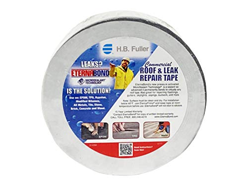 EternaBond RoofSeal Gray 2" x50' MicroSealant UV Stable RV Roof Seal Repair Tape | 35 mil Total Thickness - EB-RG020-50R - One-Step Durable, Waterproof and Airtight Sealant - color: Gray, size: 2" x 50'