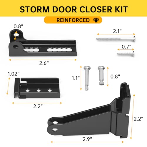 Storm Door Closer Bracket, (2PCS) Protecting Doors from Damage from Winds