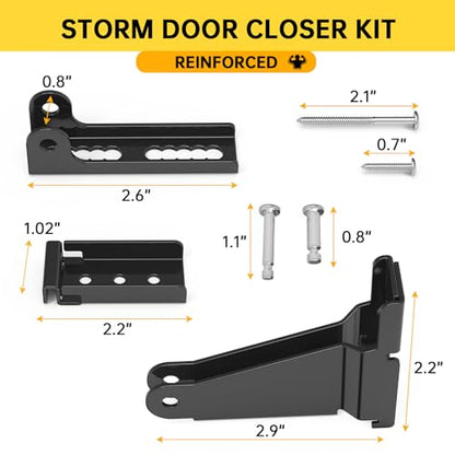 Storm Door Closer Bracket, (2PCS) Protecting Doors from Damage from Winds