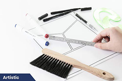 Pacific Arc 6 Inch Stainless Steel Ruler with Inch/Metric Conversion Table - style: 6 In