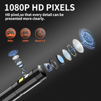 Daxiongmao Endoscope Camera with Light, 1080P HD Borescope - size: 16.4FT