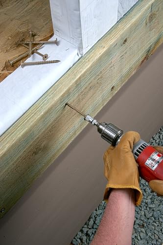 Simpson Strong-Tie SDWS22800DBMB Strong-Drive SDWS Timber Screws (Exterior Grade), 0.220 Inch x 8 Inch, Double-Barrier Coated, Washer Head, Sawtooth Point, Tan (Pack of 250)