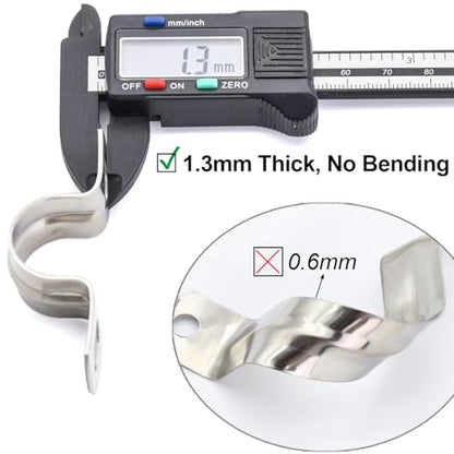 10 pcs 1-3/8" Conduit Clamp 304 SS Pipe Support U Bracket, Tube Clamp for Cable/Water Pipe, Heavy Duty Strap Clamps | OD 1-3/8" | 10 pcs - size: Ø 1-3/8"