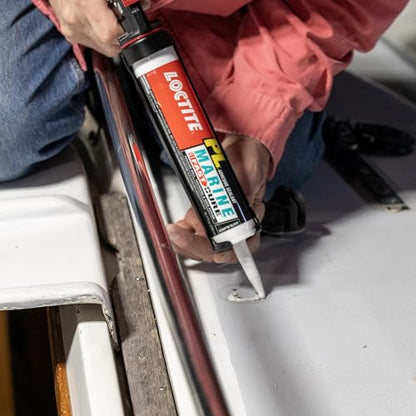 Loctite PL Marine Fast Cure Adhesive Sealants, Waterproof Construction Glue for Fiberglass, Vinyl, Glass & More - 10 fl oz Cartridge, Pack of 12 - size: 12 Pack, style: 10.1 oz Cartridge