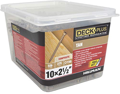 Deck Plus 48452 Tan Star-Drive Composite Deck Screws (#10 x 2-1/2")