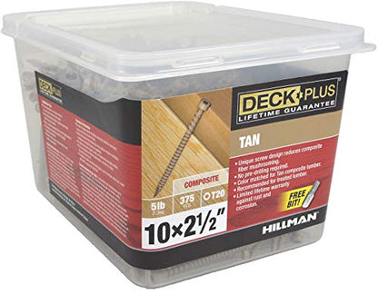 Deck Plus 48452 Tan Star-Drive Composite Deck Screws (#10 x 2-1/2")