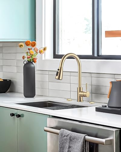 ALEASHA Kitchen Sink Hole Cover, Faucet Hole Cover for Kitchen Sink, Tap Hole Plate Stopper Cover Blanking Brass Metal Plug, Polished Brass - color: Polished Brass