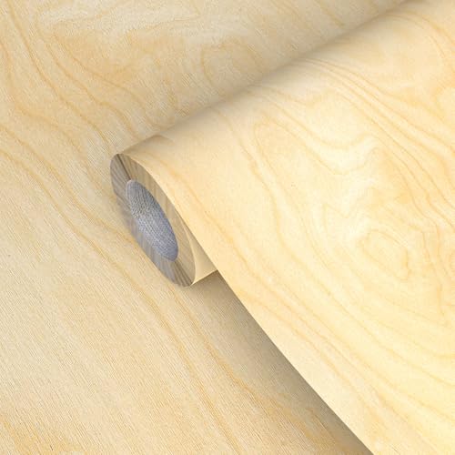 GSCIT Club Birch Wood Veneer, 12 inch x 50ft Wood Edge Banding Pre-glued Flexible, Birch Veneer Tape Banding for Cabinet Repair Furniture - color: Birch Veneer, size: 12"x 50ft