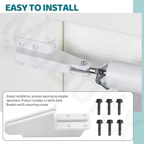 N349-316 White Plastic Replacement Post Jamb Bracket w/Screws