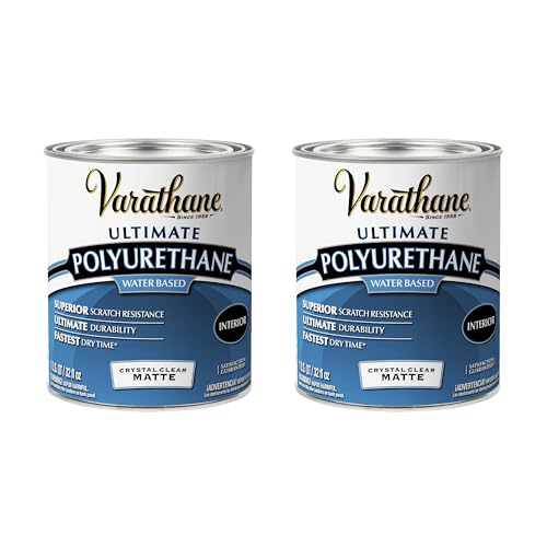 Varathane Water-Based Ultimate Semi-Gloss Polyurethane - color: Matte, size: Quart (Pack of 2)