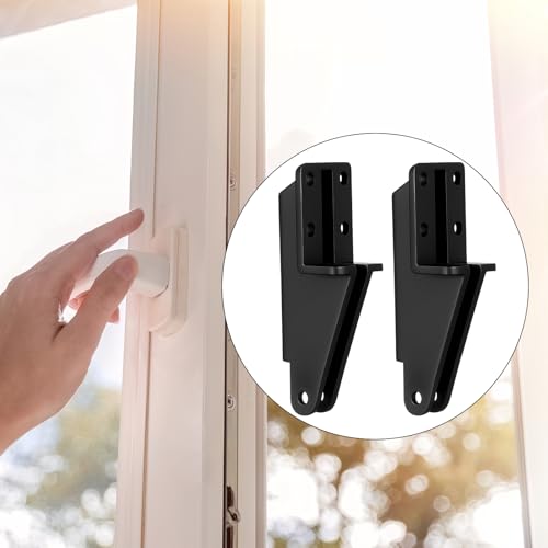 Nuanchu 2 Pack Screen Door Closer Bracket Storm Jamb Plastic Mount, Black - color: Black