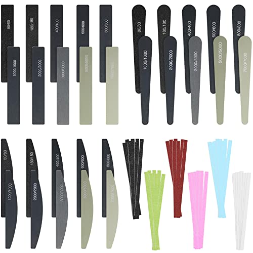 Honoson 60 Pcs Sanding Sticks for Plastic Models and Sanding Twigs, Style 1 - style: Style 1