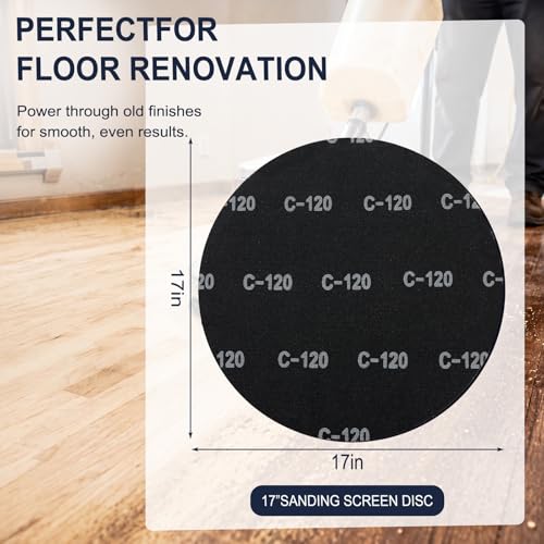 Lounsweer 12Pcs 17" Sanding Screen Disc Mesh Floor Sanding Screen, 120 Grit - style: 120 Grit