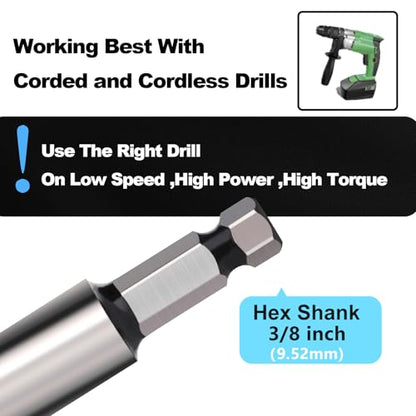 1-1/4" X 7.87" Auger Bit for Wood, 32x200mm Hex Long Auger Drill Bit - size: 1-1/4" (32mm)diameter, style: 7.87 inch / 200mm Length