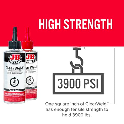 J-B Weld Pro Size ClearWeld 5 Minute Set Epoxy
