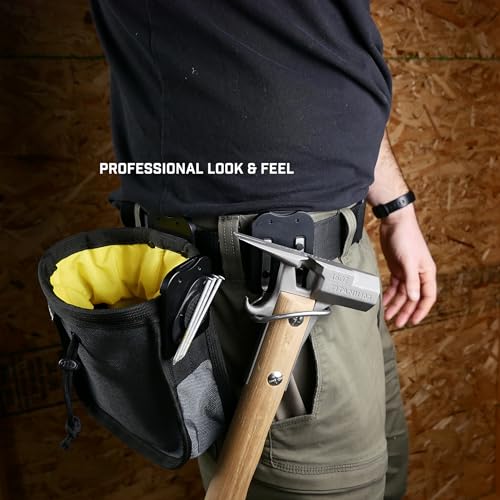 Holstery HammerMaster | Hammer Holder Loop - Clip-On Tool Belt Holster Holds Hammers, Hatchet, or Mallet - style: HammerMaster Pro